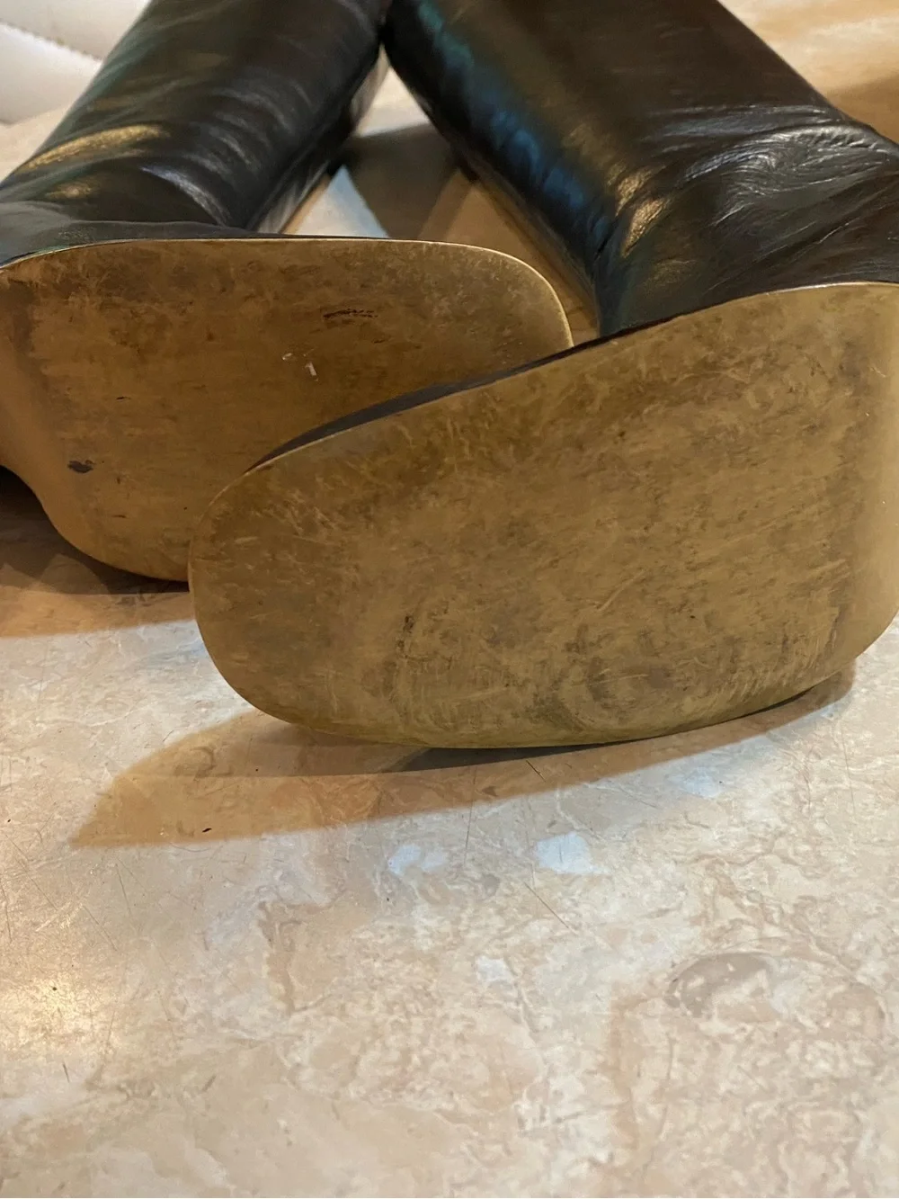 Unlisted Black Over-the-Knee Smooth Leather Boots
